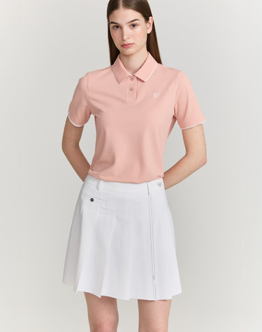 [이연주프로착용][INHERITANCE] 화이트 워런트 플리츠 믹스 스커트