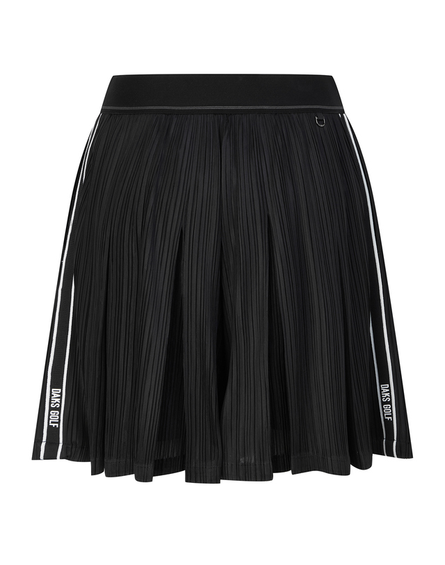 닥스 골프 여성 [PREMIUM] 블랙 시그니처 플리츠 숏츠 착용컷