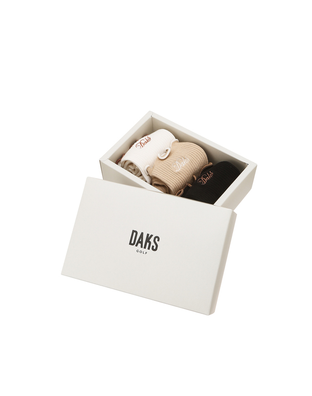 닥스 골프 여성 [지아이온][ONLINE EXCLUSIVE] 블랙 골조직 중목 3족 세트 착용컷