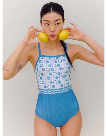 스플래시 스케치 블루 서클 브이백