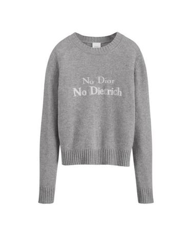 [해외직구] 26 FW No Dietrich 노 디에트리치 엠브로이더드 리브드 칼라 스웨터 그레이