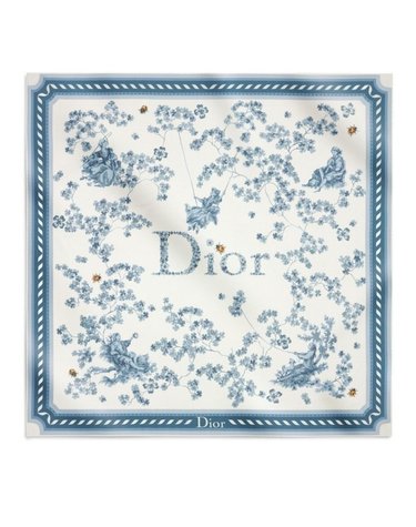 [해외직구] 26 FW Toile de Jouy 뜨왈 드 주이 클로버 90 실크 트윌 스퀘어 스카프