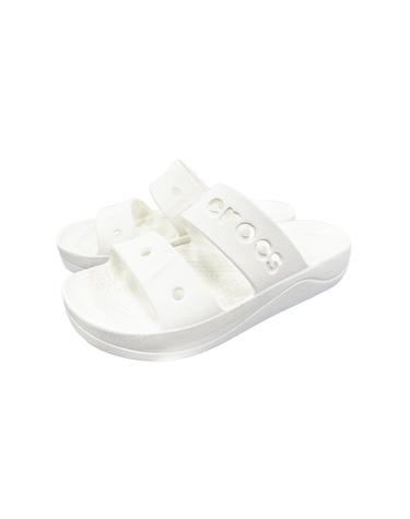 크록스 바야 플랫폼 샌들 화이트 208188-100