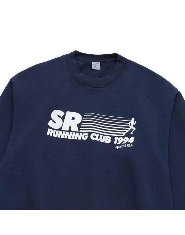 스포티앤리치 스포티앤리치 SR 러닝 CLUB 크루넥 맨투맨 CR646NA 네이비 착용컷