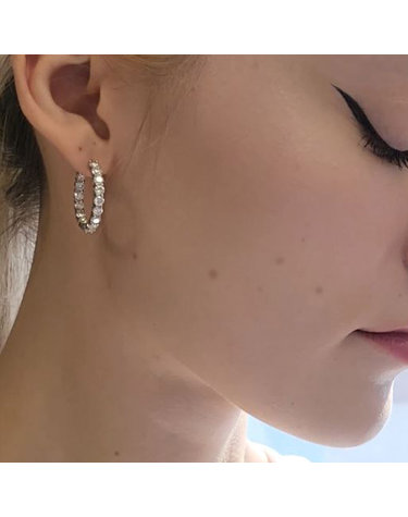 14K 모이사나이트 풀 귀걸이