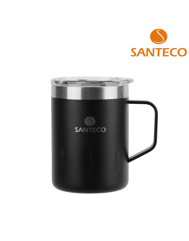 산테코 [산테코] 케미2 보온보냉컵 350ml (카본블랙) 착용컷
