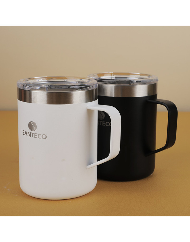 산테코 [산테코] 케미2 보온보냉컵 350ml (카본블랙) 착용컷