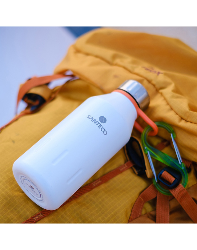 산테코 [산테코] 콜라 보온보냉병 500ml (밀크화이트) 착용컷