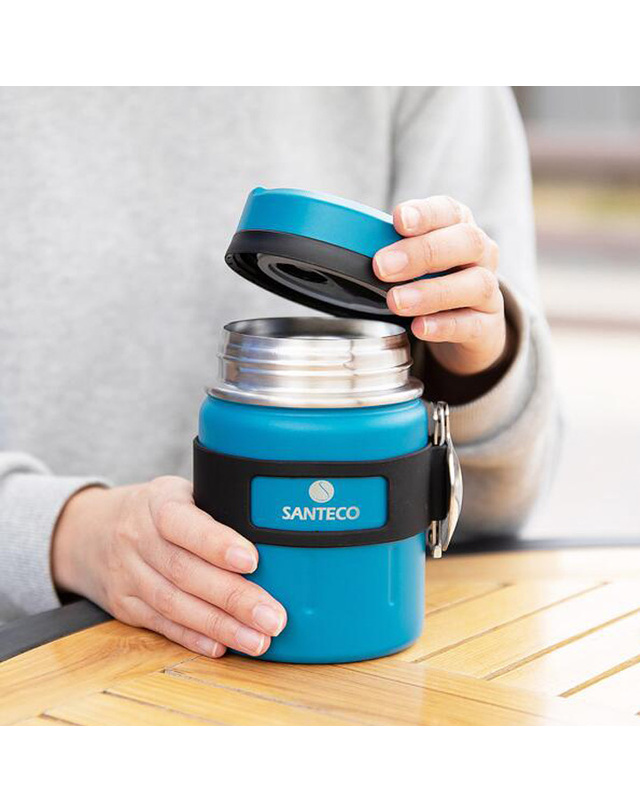 산테코 [산테코] 코지 보온죽통 500ml (카본블랙) 착용컷