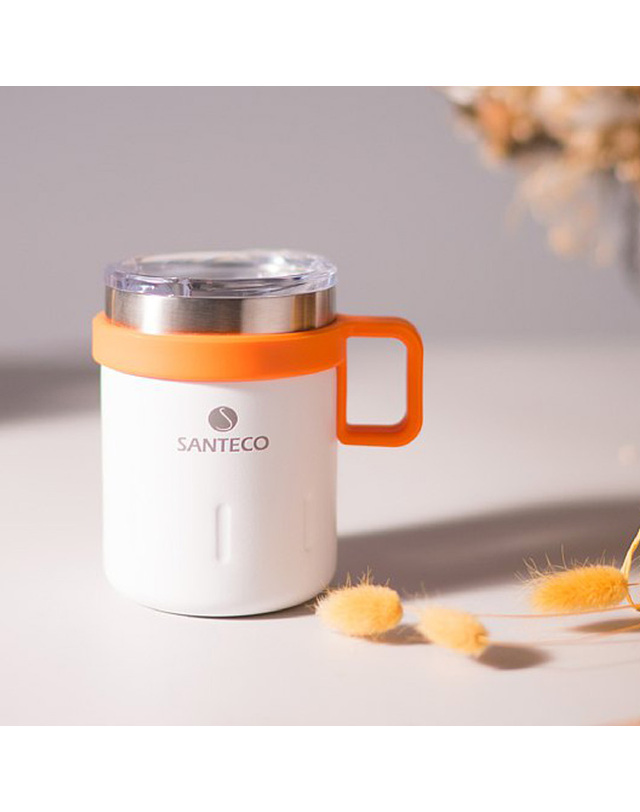 산테코 [산테코] 케미 보온보냉컵 350ml (카본블랙) 착용컷