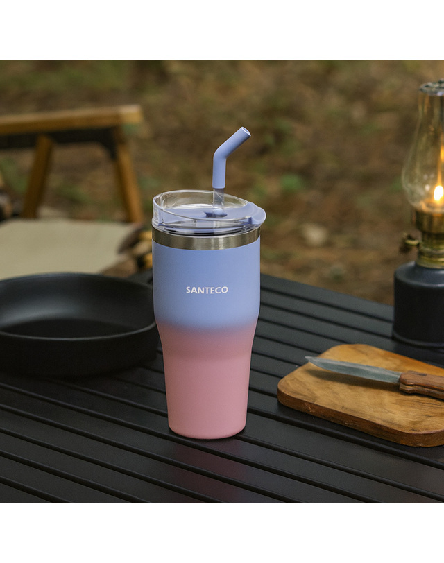 산테코 [산테코] 이스케이프 텀블러 670ml (골든피치) 착용컷