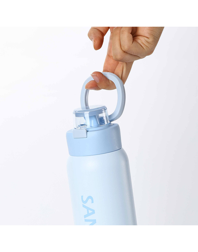 산테코 [산테코] 제미나이 듀얼 텀블러 750ml (클라우드블루) 착용컷