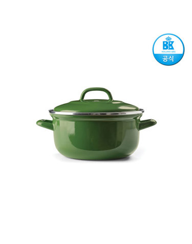 [BK] 비케이쿡웨어 더치오븐 카본스틸 양수냄비 에메랄드그린 20cm