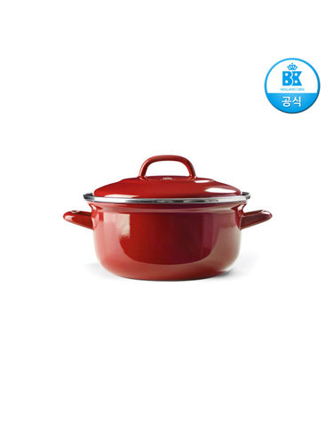 [BK] 비케이쿡웨어 더치오븐 카본스틸 양수냄비 로즈레드 20cm