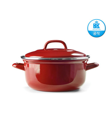 [BK] 비케이쿡웨어 더치오븐 카본스틸 양수냄비 로즈레드 26cm