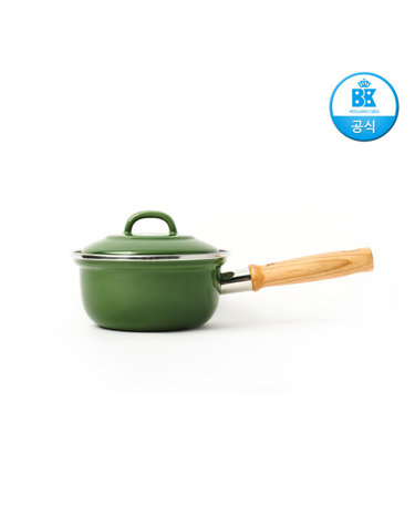 [BK] 비케이쿡웨어 더치오븐 카본스틸 편수 냄비 에메랄드그린 16cm