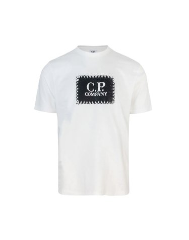 CP 컴퍼니 로고 라벨 반팔 티셔츠 18CMTS029A 005100W 103