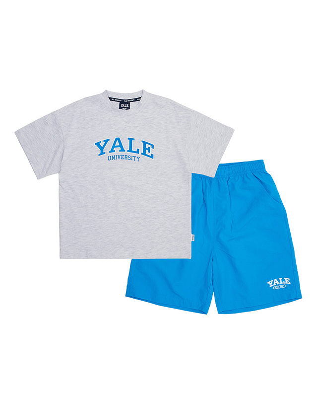 예일 키즈 [예일키즈] 시그니처 반팔 쇼츠 상하세트 A5M022 착용컷