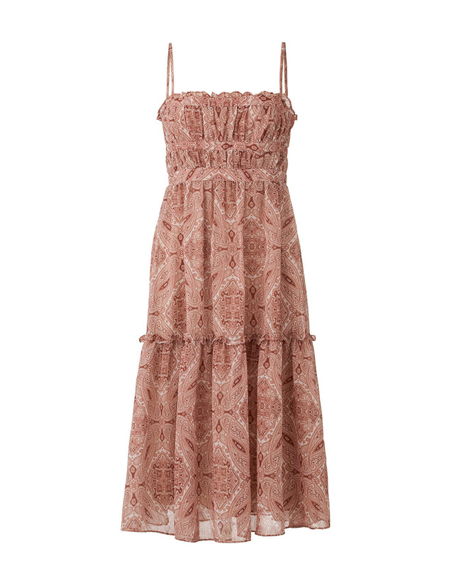 벨로디네라 Adeline Dress Brick 블루 착용컷