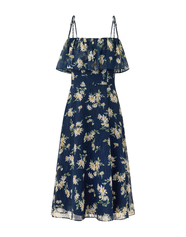 벨로디네라 Blossom Dress Navy 바이올렛 착용컷
