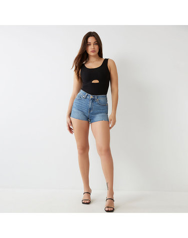 [TRUE RELIGION] MAISIE HIGH RISE SHORT_205261_ISLAND BLUE