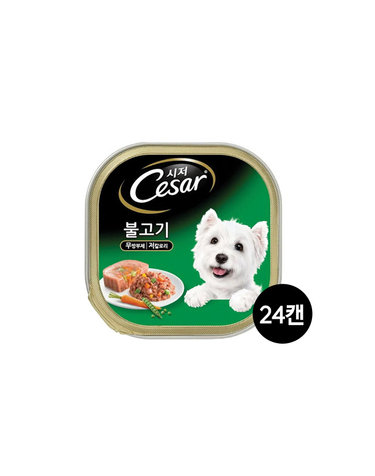 시저 강아지캔 1세이상 불고기 100G 24캔