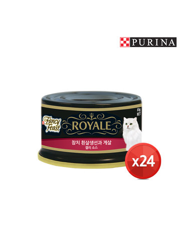 팬시피스트 로얄 흰살 생선과 게살 젤리소스 85G 24캔