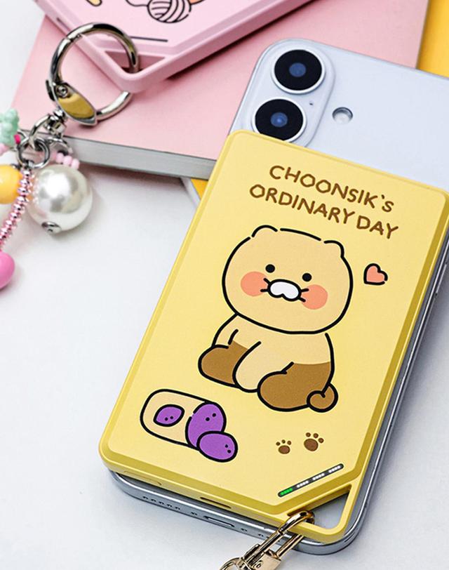 아이노트 [카카오] 춘식이 맥세이프 납작 보조배터리 5000mAh KWB001 착용컷