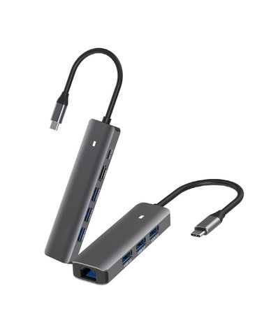 [아이노트] 6in1 멀티포트 USB PD HDMI 멀티허브 CH61P