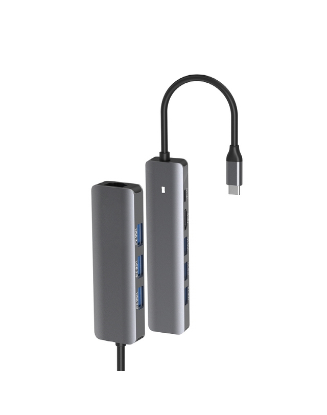 아이노트 [아이노트] 6in1 멀티포트 USB PD HDMI 멀티허브 CH61P 착용컷
