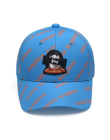 Banned Pets Print Ball Cap_Blue