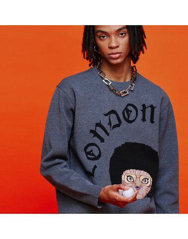 Pop & Disco Crewneck Sweater_Charcoal