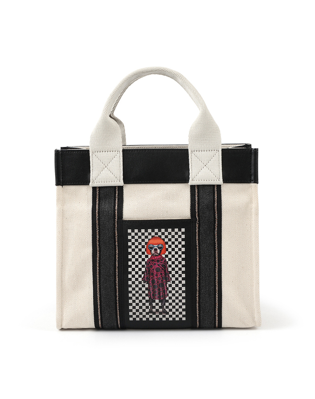 펫츠락 Pets Rock Tote Bag_Ivory 아이보리 착용컷