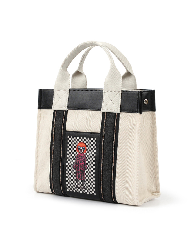 펫츠락 Pets Rock Tote Bag_Ivory 아이보리 착용컷