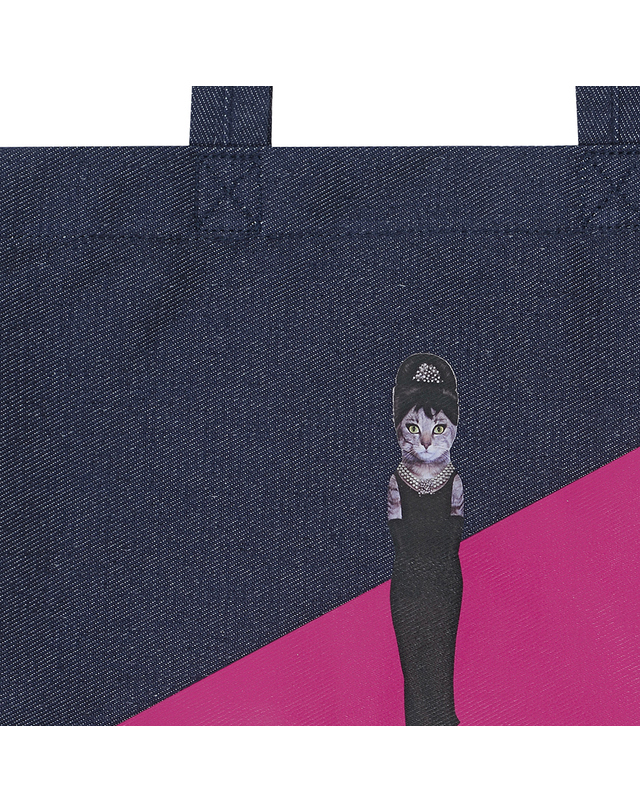펫츠락 Pets Rock Denim Bag_Magenta 핑크 착용컷