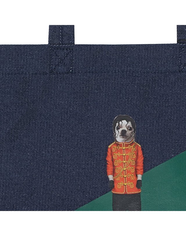 펫츠락 Pets Rock Denim Bag_Green 그린 착용컷