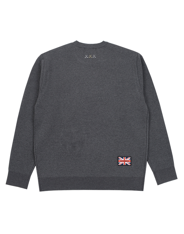 펫츠락 Pop & Disco Crewneck Sweater_Charcoal 그레이 착용컷
