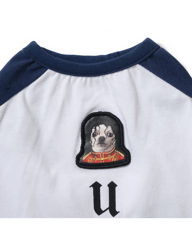펫츠락 Pets Rock Pet UK Raglan T-shirts_Navy 네이비 착용컷
