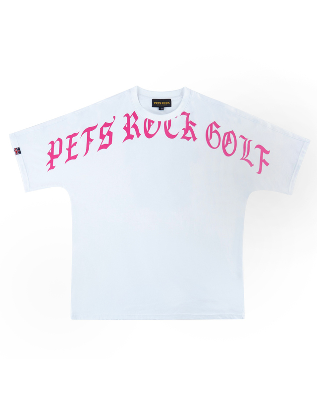 펫츠락 Pets Rock Round T-shirts_White 흰색 착용컷
