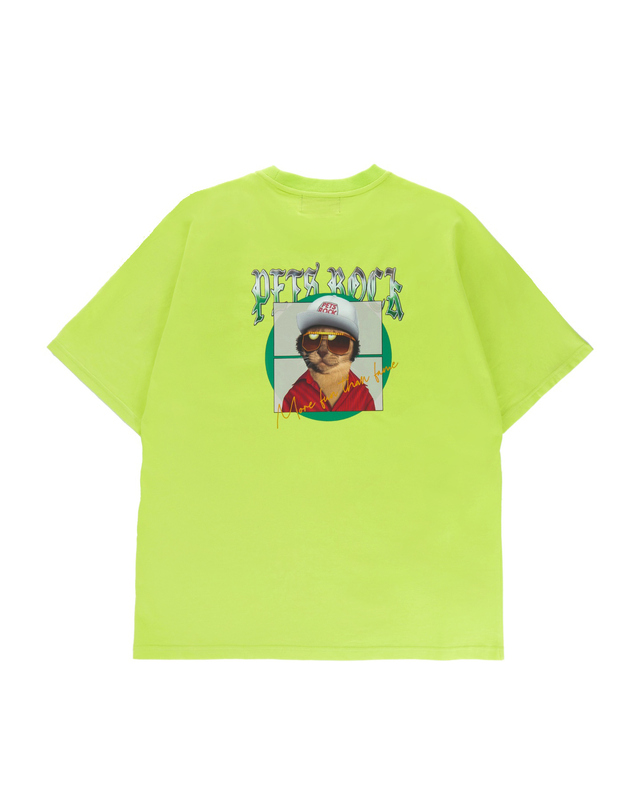 펫츠락 Pets Rock Round T-shirts_L/Green 그린 착용컷