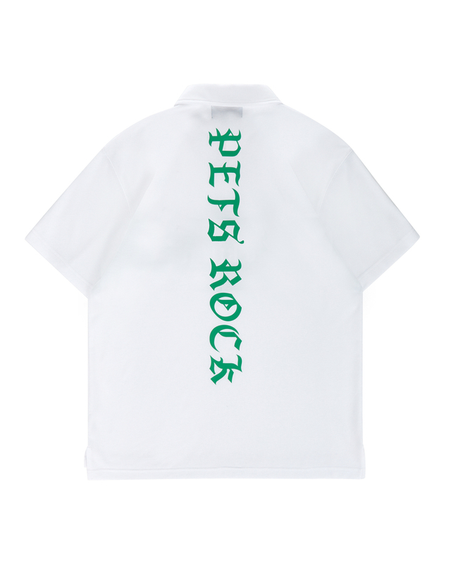펫츠락 UK Pique Polo T-shirts_White 흰색 착용컷