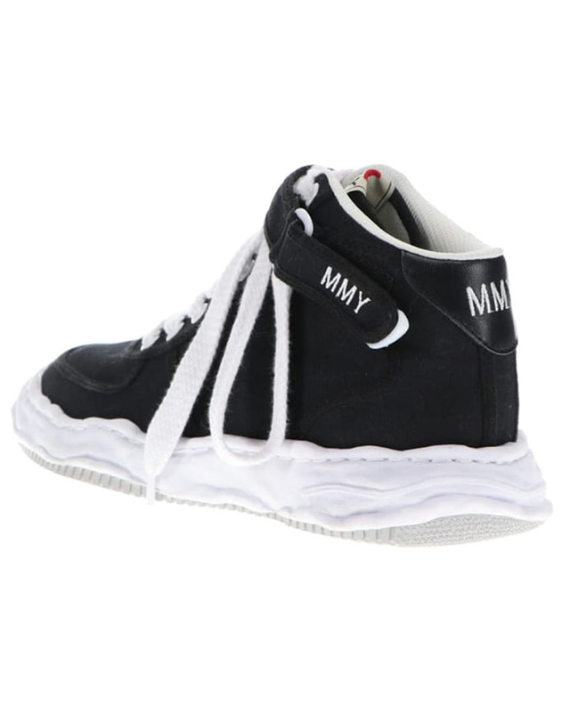 메종미하라야스히로 메종 미하라 야스히로 WAYNE 캔버스 스니커즈 A07FW703 BLACK 착용컷