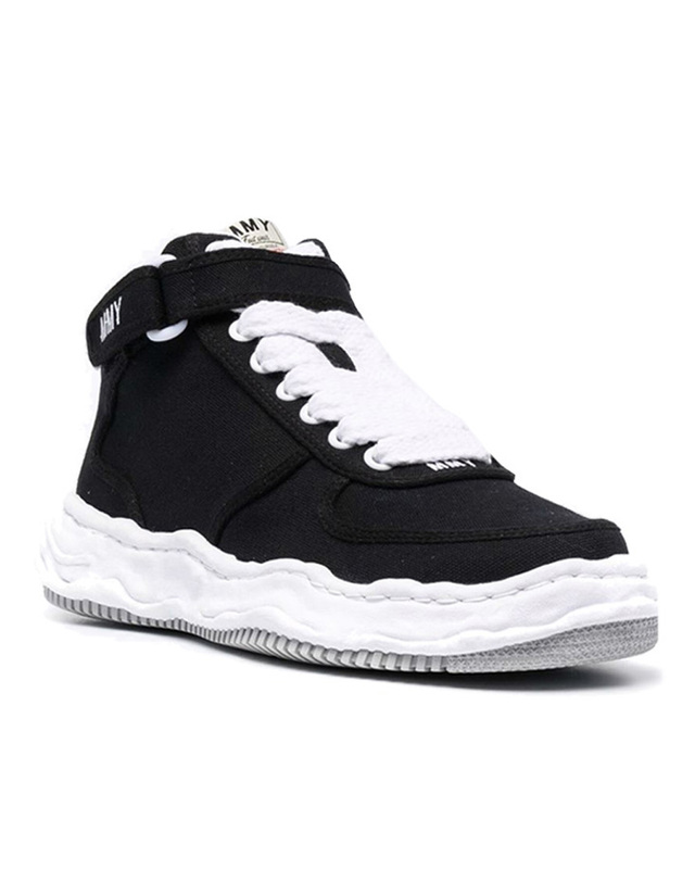 메종미하라야스히로 메종 미하라 야스히로 WAYNE 캔버스 스니커즈 A07FW703 BLACK 착용컷
