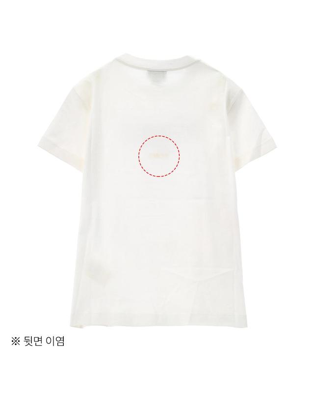 펜디 펜디 10A 럭키찬스 키즈 로고 반팔 티셔츠 JMI487 7AJ F0TU9-K 착용컷