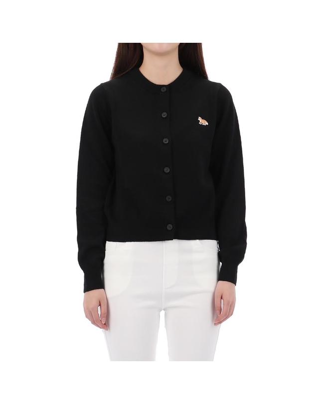 메종 키츠네 메종키츠네 26SS 메종키츠네 베이비 폭스 패치 가디건 PW00502KT1181 BLACK 착용컷