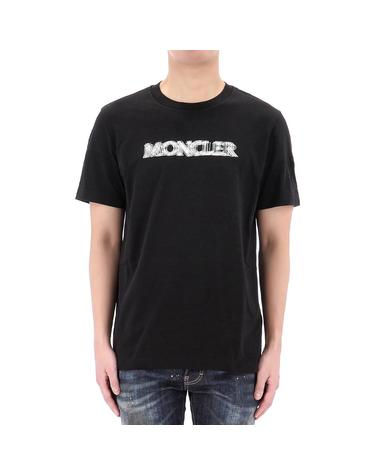 몽클레어 XXL사이즈 럭키찬스 블러 로고 프린트 반팔 티셔츠 8C00005 89A17 999
