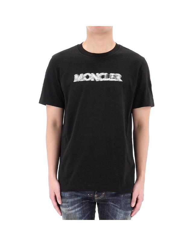 몽클레어 몽클레어 XXL사이즈 럭키찬스 블러 로고 프린트 반팔 티셔츠 8C00005 89A17 999 착용컷