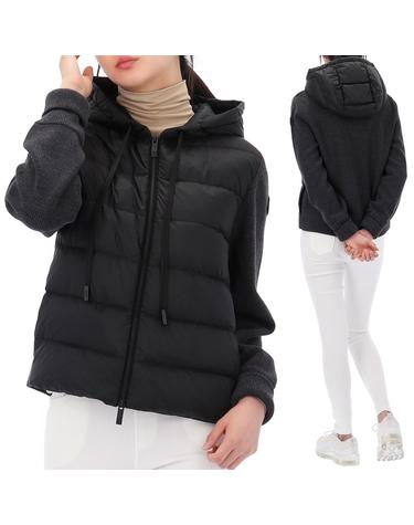 [기간할인] 26FW 몽클레어 로고 패치 믹스 후드 집업 자켓 9B00019 M1131 989