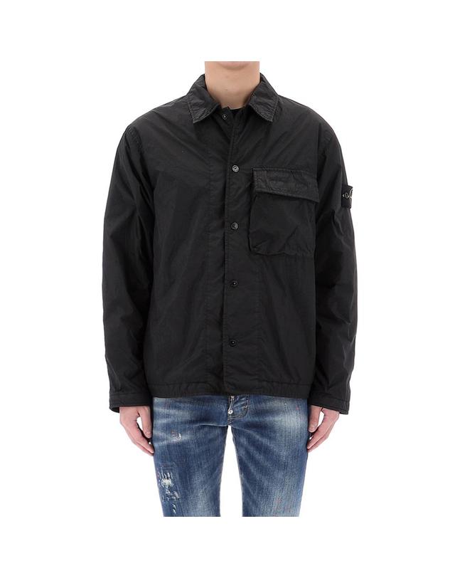 스톤아일랜드 26SS 스톤아일랜드 크링클랩스 나일론 패딩 오버셔츠 자켓 1200002 S0A23 V0029 착용컷