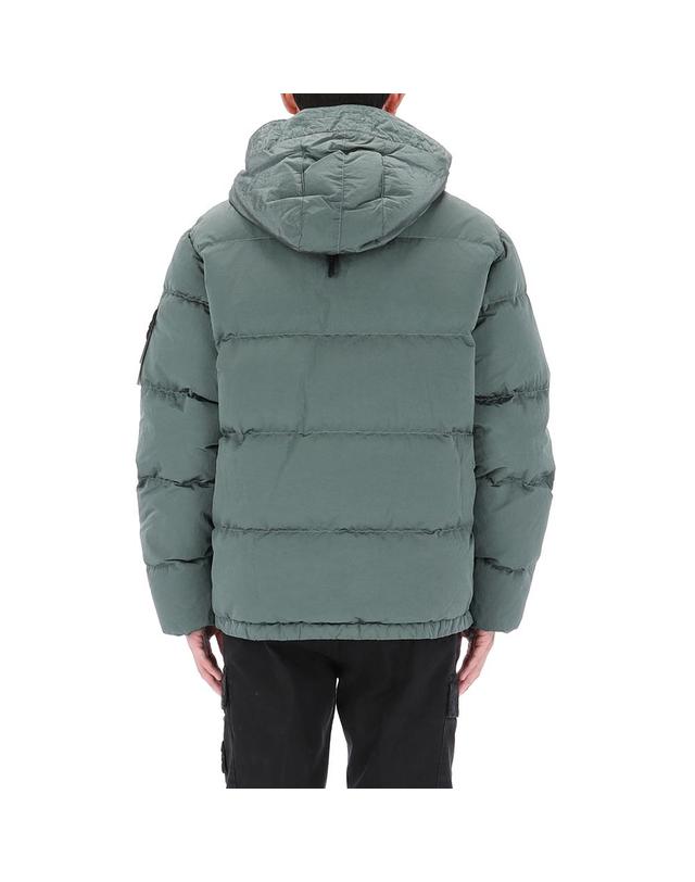 스톤아일랜드 26FW 스톤아일랜드 와펜 패치 나일론 메탈 후드 다운 자켓 4100019 S0019 V005T 착용컷